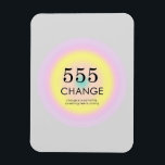 Magnet Flexible Numéros modernes d'anges Aura Numérologie 555 Sign<br><div class="desc">Détendez-vous le design spirituel ombre,  avec les numéros d'ange 555,  un nombre,  qui symbolise le changement et les transitions dans votre vie. Poster Angel 5555 dégradé avec signification et explication de nombre. L'ange numérote les cadeaux.</div>