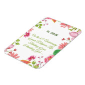 Magnet Flexible Nun Religious 65e Anniversaire Fleurs aquarelles (Côté Gauche)