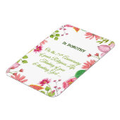 Magnet Flexible Nun Religious 75e Anniversaire Fleurs aquarelles (Côté Gauche)