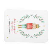 Magnet Flexible Nutcracker watercolor botanical cute Christmas Pos (Horizontal)