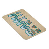 Magnet Flexible Oahu Hawaii Beach Texte Photo (Côté Droit)