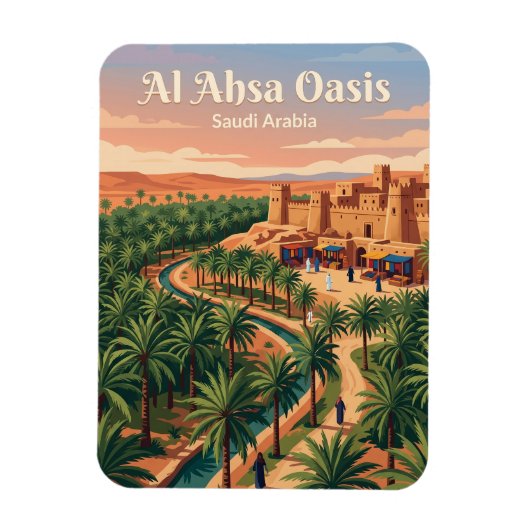Magnet Flexible Oasis d'Al Ahsa Arabie saoudite (Vertical)