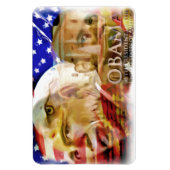 Magnet Flexible Obama, 44-45ème Président_ Aimant Flexi PréPremium (Vertical)
