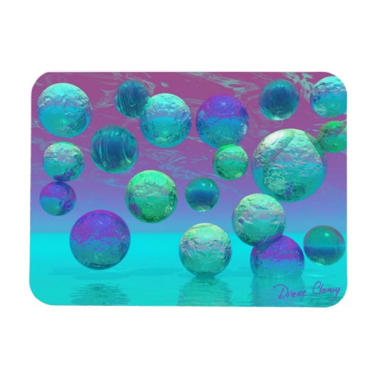 Magnet Flexible Ocean Dreams - Aqua et Violet Ocean Imaginaire (Horizontal)