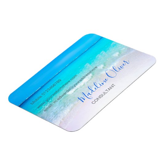 Magnet Flexible Ocean Wave Beach Blue Scene Moderne (Côté Gauche)