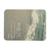 Magnet Flexible Ocean Waves Wedding Enregistrer La Date (Horizontal)