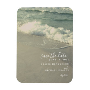 Magnet Flexible Ocean Waves Wedding Enregistrer La Date