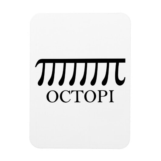 Magnet Flexible Octopi - Funny Pi Octopus Math (Vertical)
