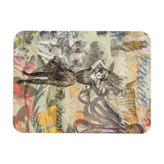 Magnet Flexible Octopus Beach Vacation Victorian Gothic Fun (Horizontal)
