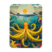 Magnet Flexible Octopus jaune (Vertical)