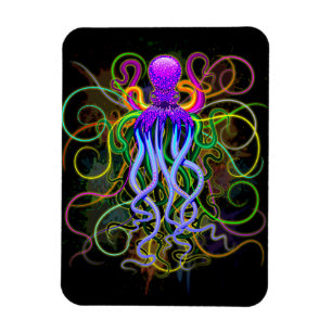 Magnet Flexible Octopus Luminescence psychédélique