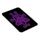 Magnet Flexible Octopus violet complexe sur noir (Côté Droit)