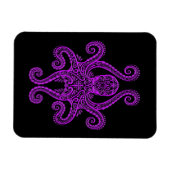 Magnet Flexible Octopus violet complexe sur noir (Horizontal)
