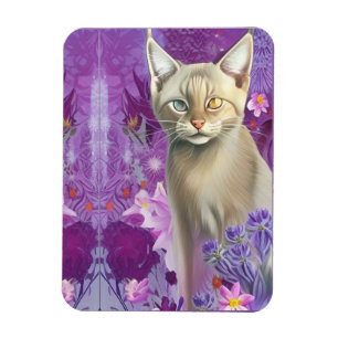 Magnet Flexible Odd Eyed Siamese Kitten en rose