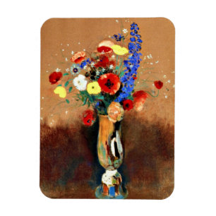 Magnet Flexible Odilon Redon - Bouquet de Fleurs sauvages dans Vas
