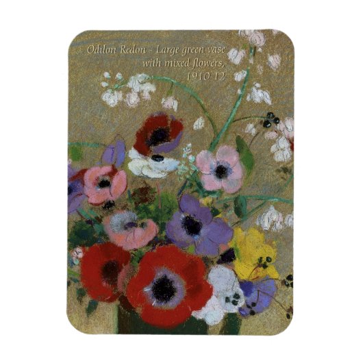 Magnet Flexible Odilon Redon Flowers CC0551 Fridge Art Collection (Vertical)