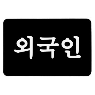 Magnet Flexible Oegugin 외 국 인 Coréen Hangul