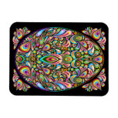 Magnet Flexible Œuf de Pâques Design Psychédélique (Horizontal)