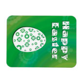 Magnet Flexible Oeuf de Pâques moderne Art du papier rétro (Horizontal)