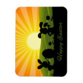 Magnet Flexible Oeuf de peinture de lapin de Pâques mignon (Vertical)