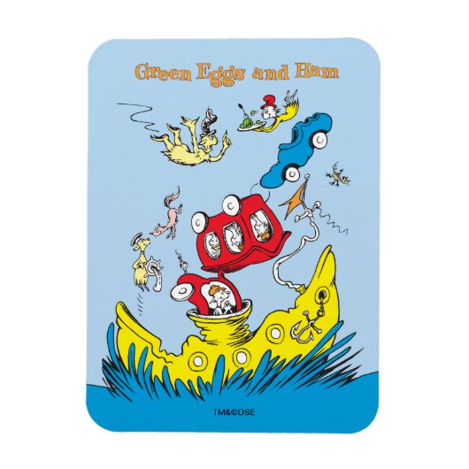 Magnet Flexible Oeufs verts et jambon | Je Ne Les Aime Nulle Part (Vertical)