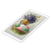 Magnet Flexible Oeufs vintages de Pâques avec Violets (Côté Gauche)