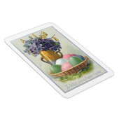 Magnet Flexible Oeufs vintages de Pâques avec Violets (Côté Droit)