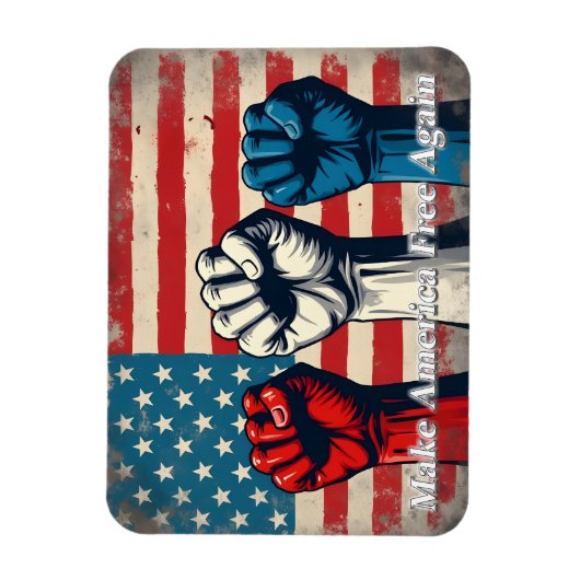 Magnet Flexible Œuvre d'art Make America Free Again (Vertical)