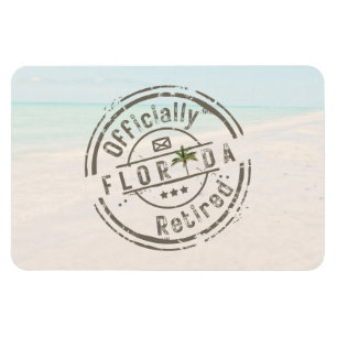 Magnet Flexible Officiellement à la retraite sur une plage tropica