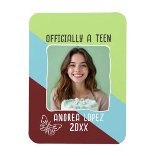 Magnet Flexible Officiellement Un Ado 13ème anniversaire Photo per