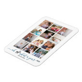 Magnet Flexible Oh cerf ce qu'un an dans avis photo collage bleu (Côté Gauche)