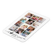 Magnet Flexible Oh cerf ce qu'un an dans l'avis photo collage noir (Côté Gauche)