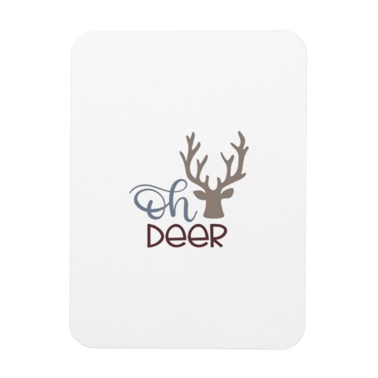 Magnet Flexible Oh Cerf Design Rétro Classique (Vertical)
