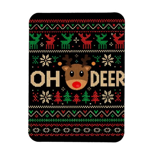 Magnet Flexible Oh Cerf Pull Uggy Noël Sweatshirt Puzzle (Vertical)