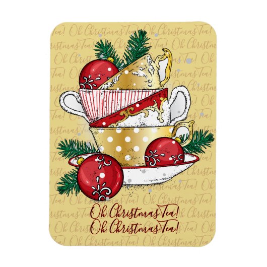 Magnet Flexible Oh Christmas Tea ! (Vertical)