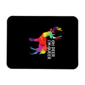 Magnet Flexible Oh Deer Queer Funny Pun LGBT Pride Design (Horizontal)