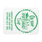 Magnet Flexible Oh Navire Anniversaire Voyage Porte de croisière (Horizontal)