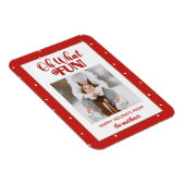 Magnet Flexible Oh What Fun Cute Script Photo Carte de Noël (Côté Droit)