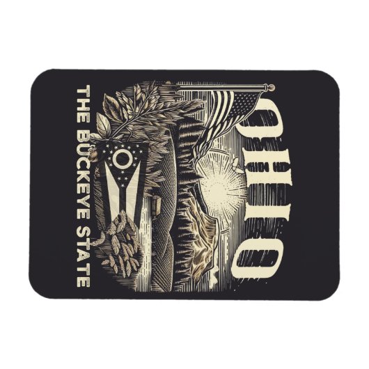 Magnet Flexible Ohio Le Buckeye State (Horizontal)