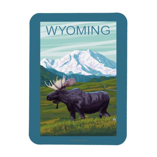 Magnet Flexible Oie avec MountainWyoming (Vertical)