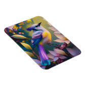 Magnet Flexible Oiseau à poitrine jaune violet (Côté Droit)