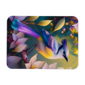 Magnet Flexible Oiseau à poitrine jaune violet (Horizontal)