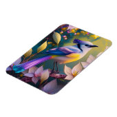 Magnet Flexible Oiseau à poitrine jaune violet (Côté Gauche)