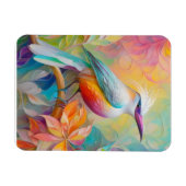 Magnet Flexible Oiseau à poitrine rouge à bec rose (Horizontal)