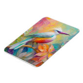Magnet Flexible Oiseau à poitrine rouge à bec rose (Côté Gauche)