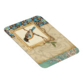Magnet Flexible Oiseau Brown et bleu sur une branche (Côté Droit)