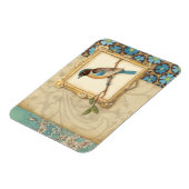 Magnet Flexible Oiseau Brown et bleu sur une branche (Côté Gauche)