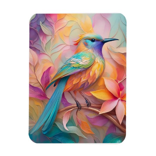 Magnet Flexible Oiseau Chanson Violet Gorge Fantastique (Vertical)