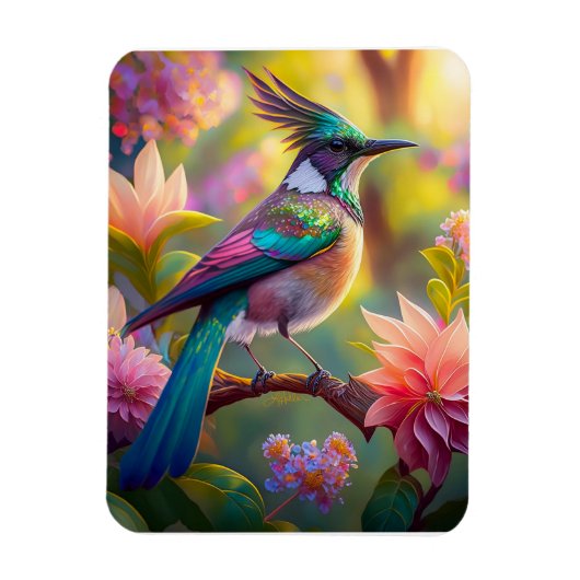 Magnet Flexible Oiseau de Jay Imaginaire vert (Vertical)