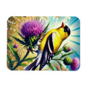 Magnet Flexible Oiseau de l'État de l'Iowa Goldfinch oriental (Horizontal)